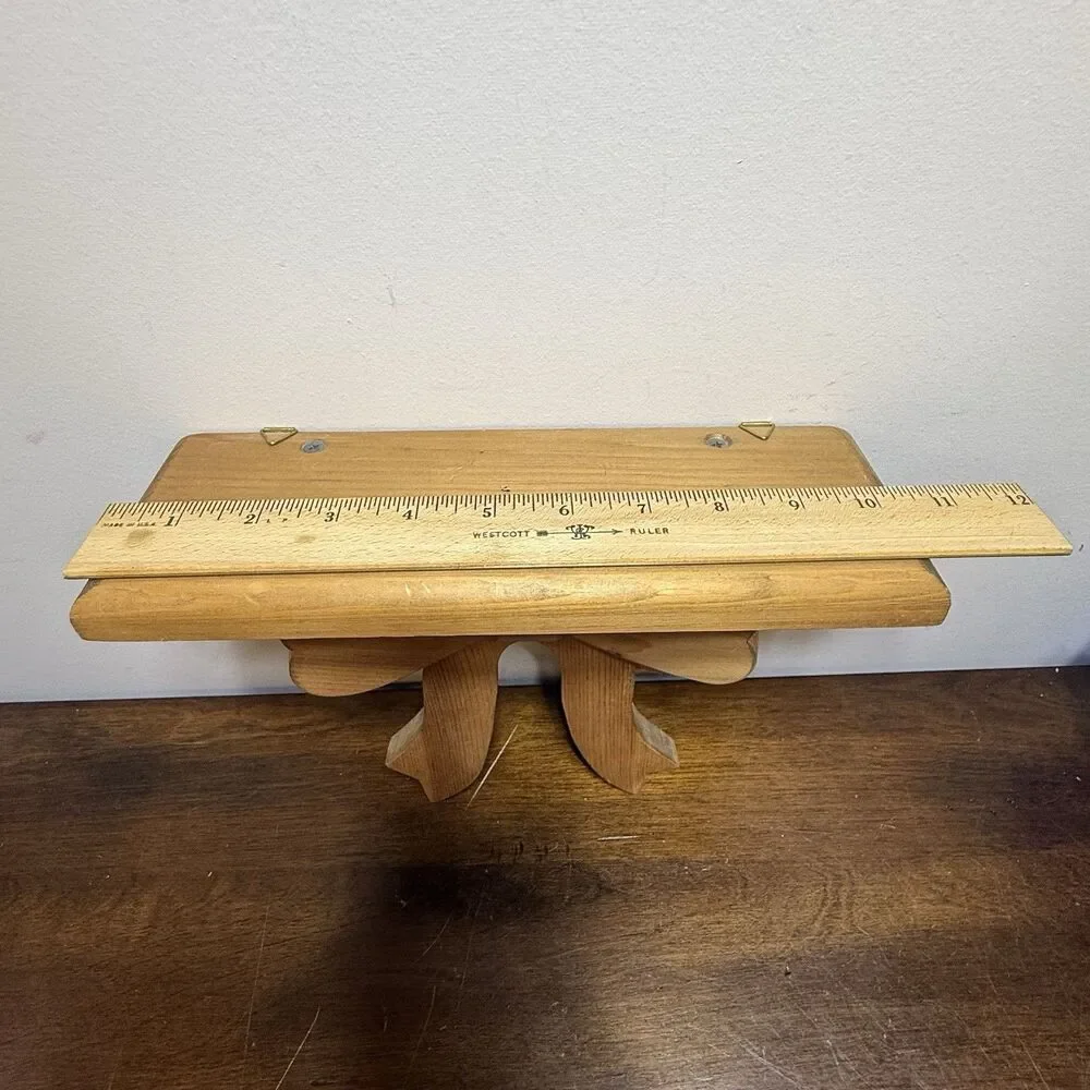Vintage 80's Wood Bow Shelf Display Cottagecore Country Farmhouse Coquette